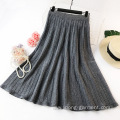 Women Knitted Strip Skirt Women Causal Dress